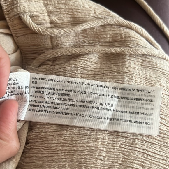 Abercrombie & Fitch pant size medium beige tan open flow pants bottoms long cute - Picture 10 of 11